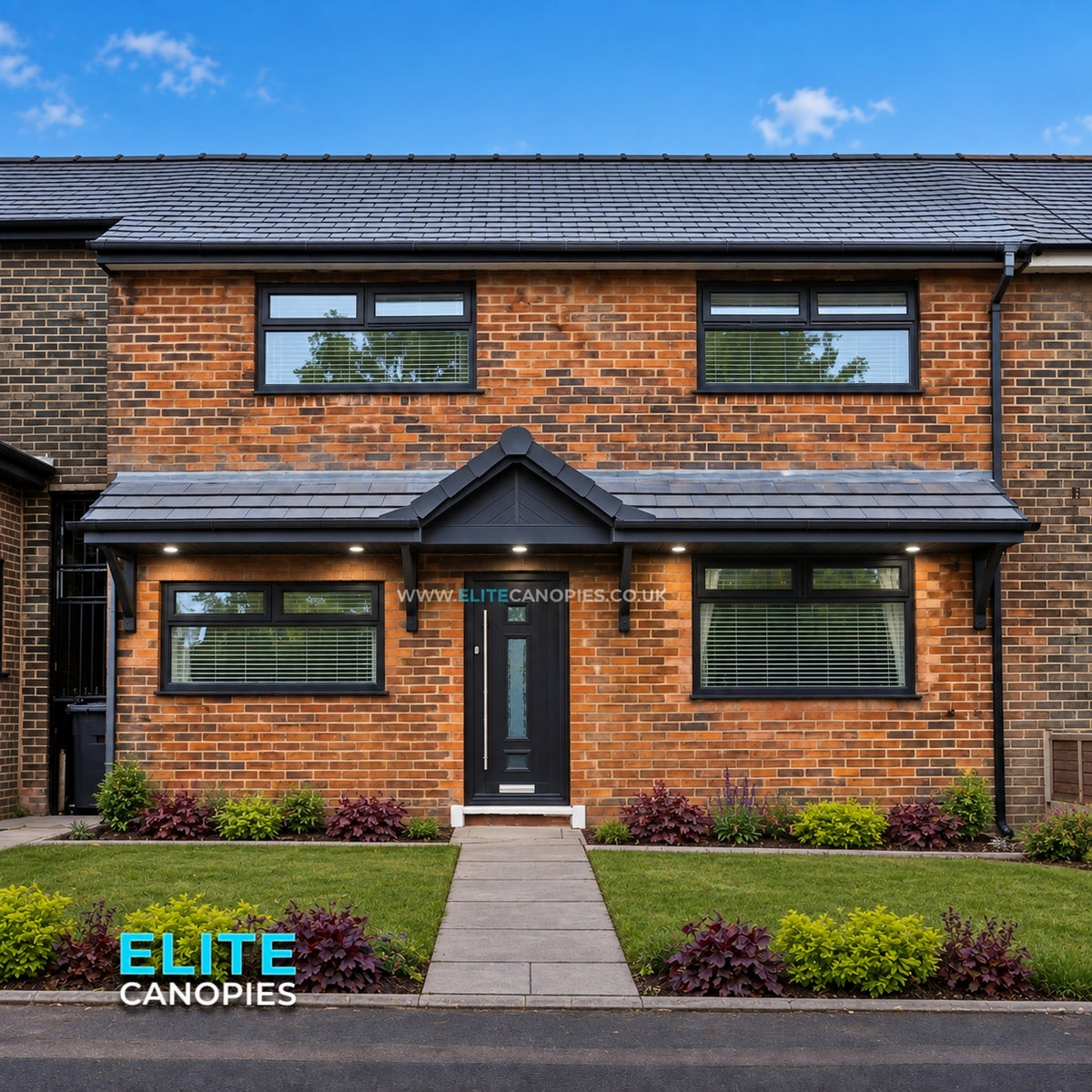 Centre Pitched Window & Door Canopy