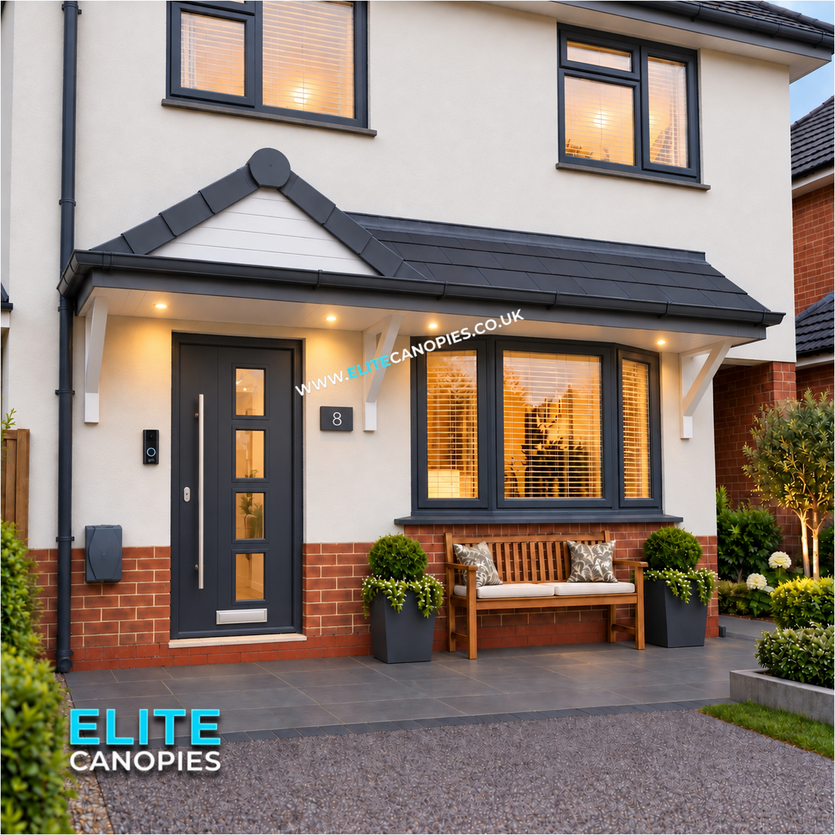 Standard Pitched Window & Door Canopy