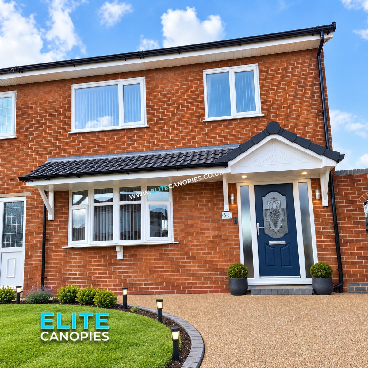 Step-backed Pitched Window & Door Canopy