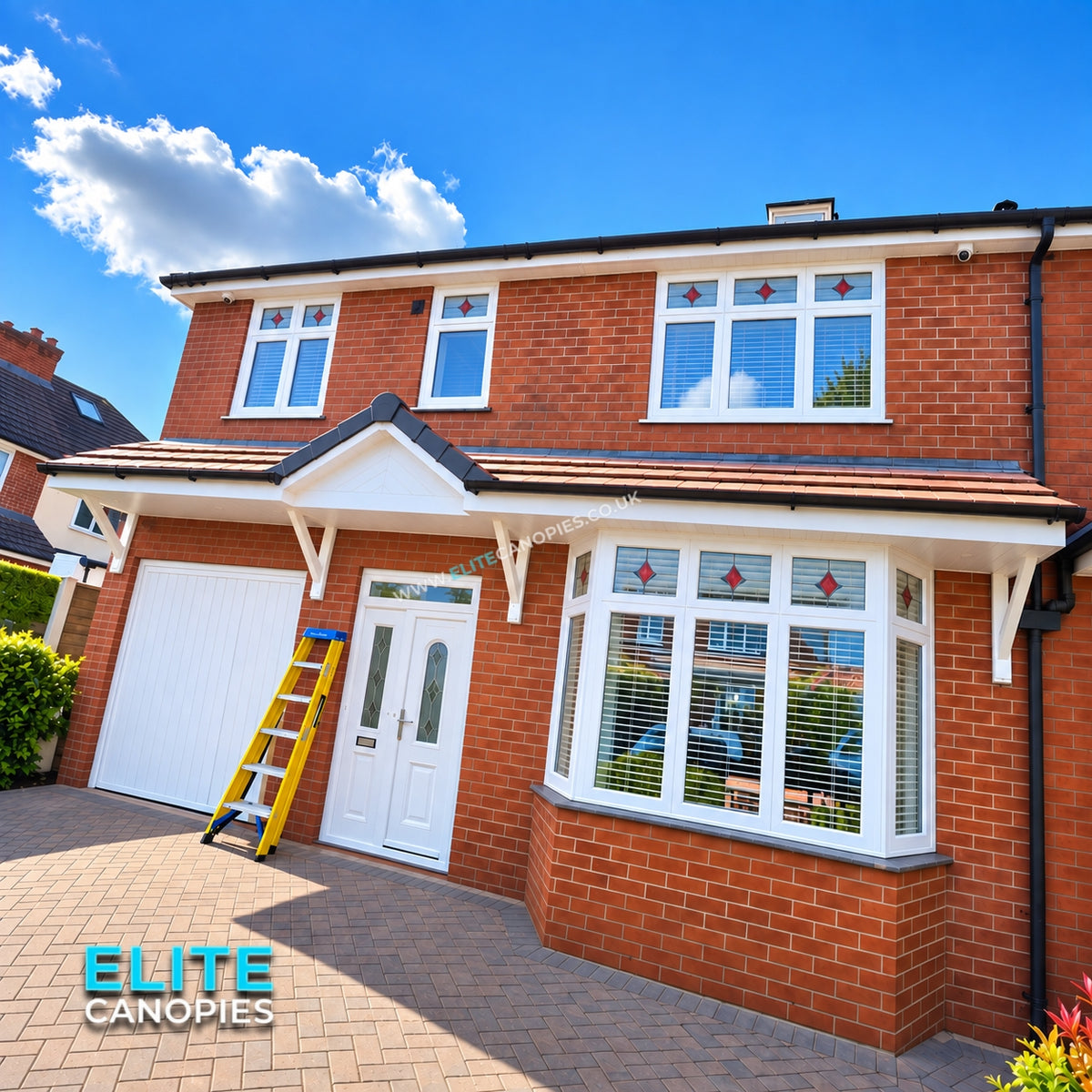 Centre Pitched Window & Door Canopy