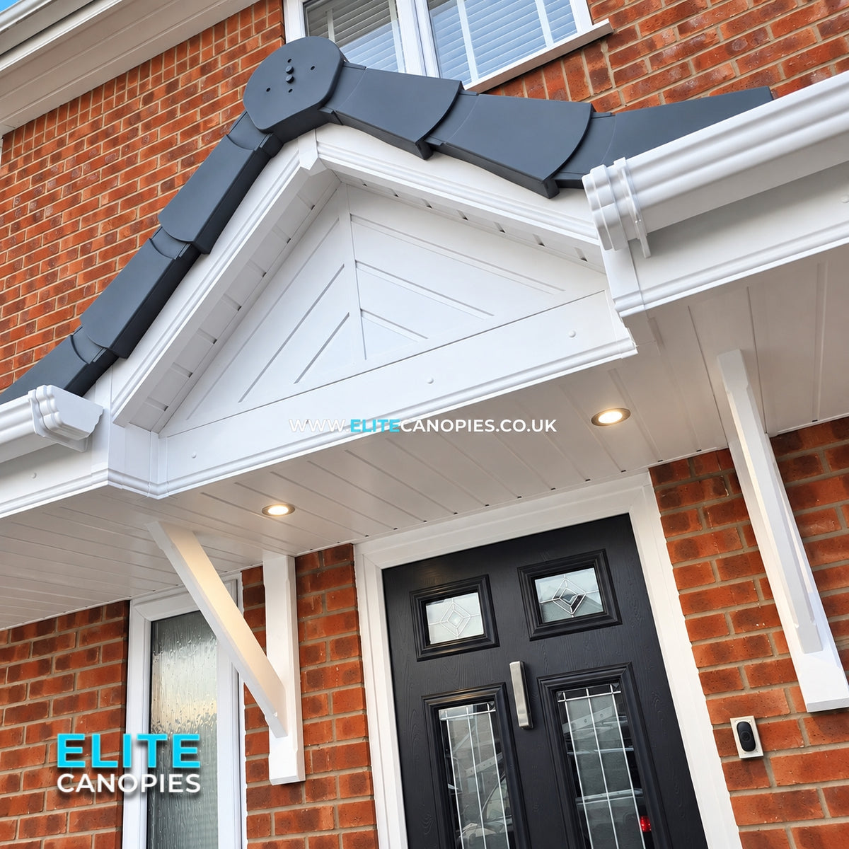 Centre Pitched Window & Door Canopy